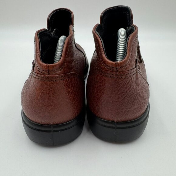 Ecco Soft 7 Ladies Leather Bootie Size 6 Womens Brown Ankle Boots With Side Zipp - Picture 3 of 7
